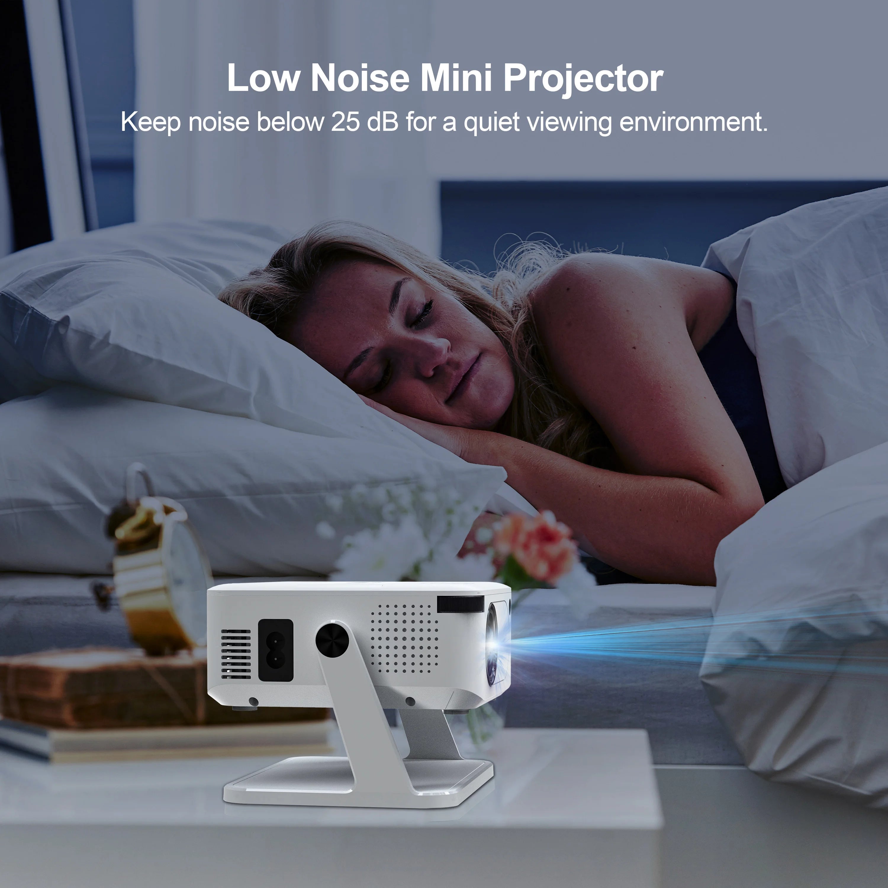 Xnano HA109 Mini Projector Android11 WiFi6 BT5.0 280 ANSI 720P Built-in App Mirror SmartPhone for 1080P 4K Video Home Cinema